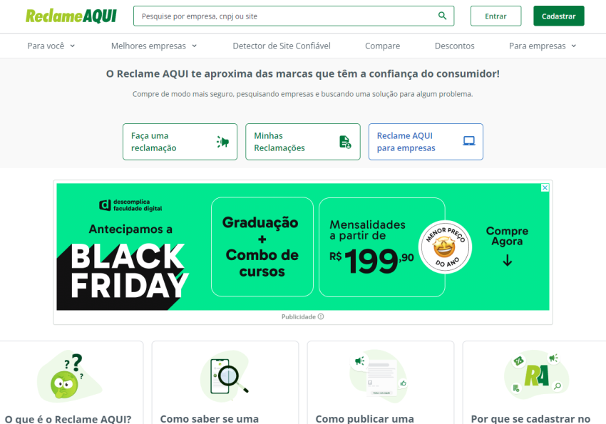 Como consultar uma empresa no Reclame Aqui