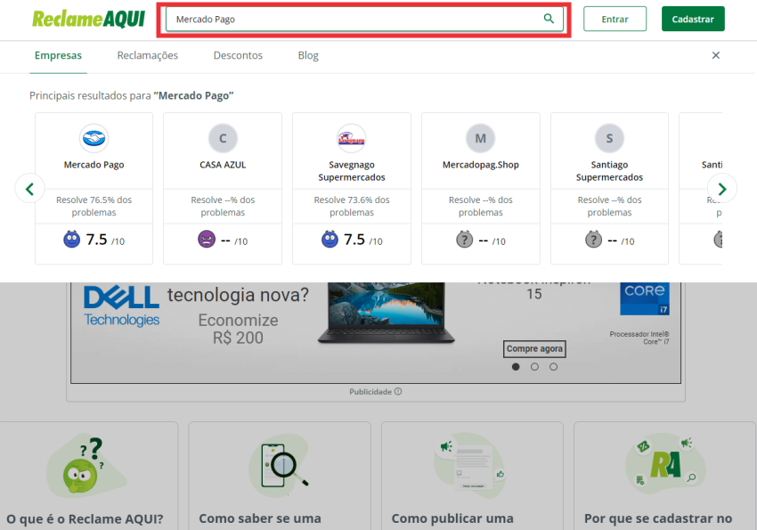 Como consultar uma empresa no Reclame Aqui